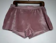 Juicy Couture Pink Velour Women’s Rhinestone Y2K Shorts