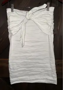 Nicole Miller Artelier Women's Sz 6 White Cotton Tie Front Skirt