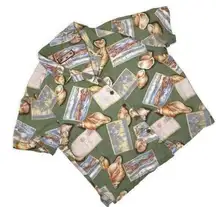 caribbean joe hawaiian conch shell postcard short sleeve hawaiian shirt XL