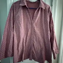 Women’s size 2X Lee Riders Pink Geometric Shirt