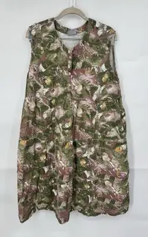 Columbia Floral Outdoor Mini Dress Women XL Green Artsy Hiking Camping Outdoor