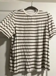 Striped Soft Jersey Top-Size L