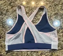 Nike Dri-Fit‎ Women’s Size Medium Classic Racerback Sports Bra White Blue
