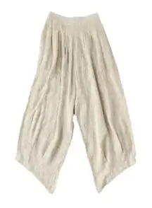 Free People Close To Home Asymmetrical Hem Lounge Pants In Stone Women's Medium‎