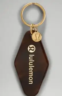 Lululemon Athletica Brown & Gold Keychain NEW WITH TAGS 100% AUTH