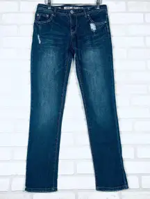 Mossimo Supply Co. Womens Dark Wash‎ Distressed Skinny Jeans Size 9