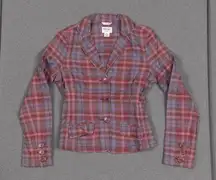 Y2K Plaid  Blazer