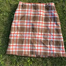 Eddie Bauer Cashmere Plaid  Fall Skirt