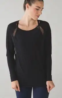 Lululemon If Youre Lucky Long Sleeve Tee Black 10