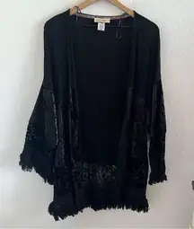 Davina Boho Black Contrasting Boho Fringe Detailing Mature Boho Medium