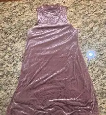 MUDD‎ Women’s Large Crushed Velvet Rose Taupe Mini Dress Festival Holiday