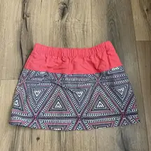 PATAGONIA Nylon Baggies Skirt Small UPF 50 Sun Quick Dry Pink Multicolor