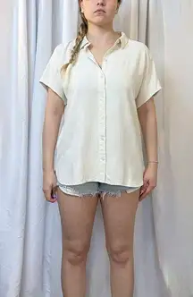 Vintage  Women's Talulla Silk Camp Shirt - Ivory - S