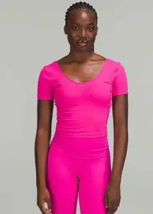 Lululemon NWT Align T-Shirt Short Sleeve Sonic Pink Size 4