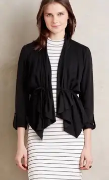 Dolan Left Coast Collection Black Draped Open-Front Cardigan – Size L