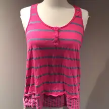 PINK STRIPED TANK TOP