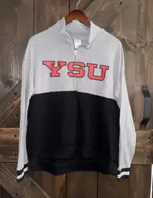 YSU Victoria's Secret Sz‎ M Pink Sweatshirt Quarter Zip 5th & Ocean NCAA
