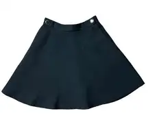 Sandro Size 1 US S A-line Knee Length Skater Round Skirt Black Button Detail