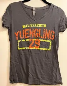 “Property of Yuengling” Women’s Fitted Graphic V-neck Tee (EUC) Grey/Charcoal