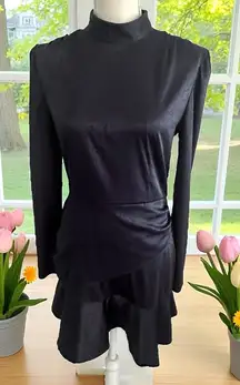 SOMETHING NAVY Ruffle Navy Blue Mini Dress Size Small