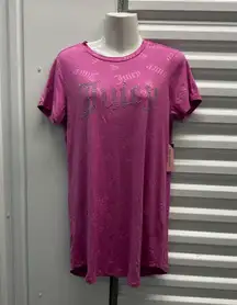 Pink Juicy Couture t-shirt dress with rhinestone logo. New with tags Size S Super comfy 