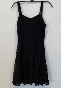 All That Jazz Vintage 90’s Black Lace Mini Dress Sz 2 Nylon Rayon Lined Zipper