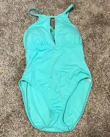 Used Teal One Piece Swimsuit Size 6