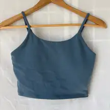 NWT Halara Basic padded workout cropped tank top Blue sailing day Medium