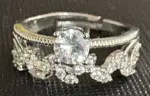 Sterling Silver Moissanite Ring