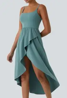HALARA Breezefu High Low “Stone Blue”  Midi Quick Dry Casual Dress *No shorts*