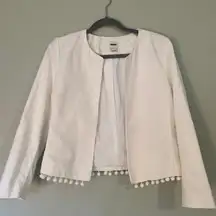 J Crew White Linen Jacket 