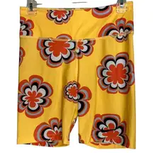 Nike Women's M Recreation Club 7" Tight Fit Shorts Floral Retro 70s Style Sporty