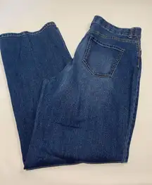 Gloria Vanderbilt Women's High Rise Denim Jeans Straight Leg Dark Wash Size 16