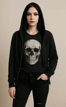 Level 99 Women’s Black Low Rise Skinny Jeans 27 | Distressed Goth Grunge Moto