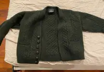 Aran Green Wool Sweater