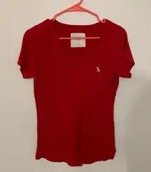 Abercrombie & Fitch Red Short Sleeve