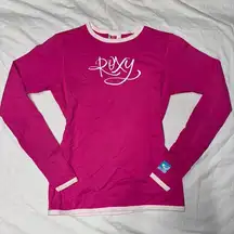 Hot Pink Roxy Long Sleeve Rash Guard