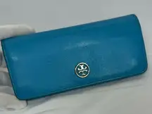 Tory Burch Turquoise Aqua & Gold Wallet