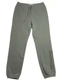 Abercrombie & Fitch Soft AF Collection Womens Sweatpants Size M Olive Green Logo