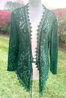 Elegant Green Lace Women's Vintage Victorian Cardigan