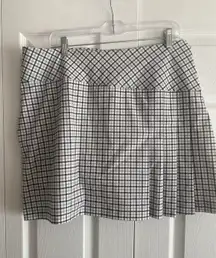 Kinona Womens XL Skort Tan Plaid Pleat Tennis Breathable Shorts Pickleball Comfy