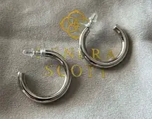 Kendra Scott Colette Hoop Earrings in Silver NEW