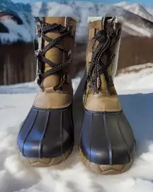 Eddie Bauer Women's Faux Fur Lined Comfort Footbed Duck Boots Size 6 NIB