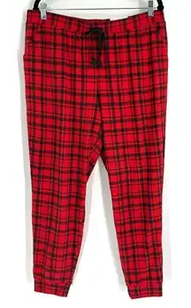 NWT Sonoma Women’s Buffalo Plaid Hi Rise Banded Bottom‎ Everyday Pajama Pants XL