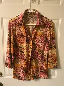 Peck & Peck Weekend polyester Blouse size Medium