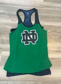 Colosseum Size Large Notre Dame Racerback Tank pit to pit is 16 length is 24