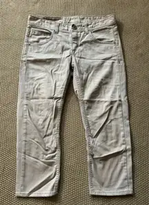 Athleta Pants Womens White Cotton‎ Pockets Belt Loops Logo Flat Front Sz 6