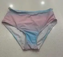 Ombré High Waisted Bikini Bottoms