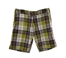Billabong Shorts Juniors 9 Used Brown Plaid Y2K