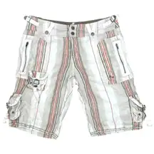 Da-Nang Bermuda Cargo Shorts Linen Utility Surplus Stripe  Women's Size Medium